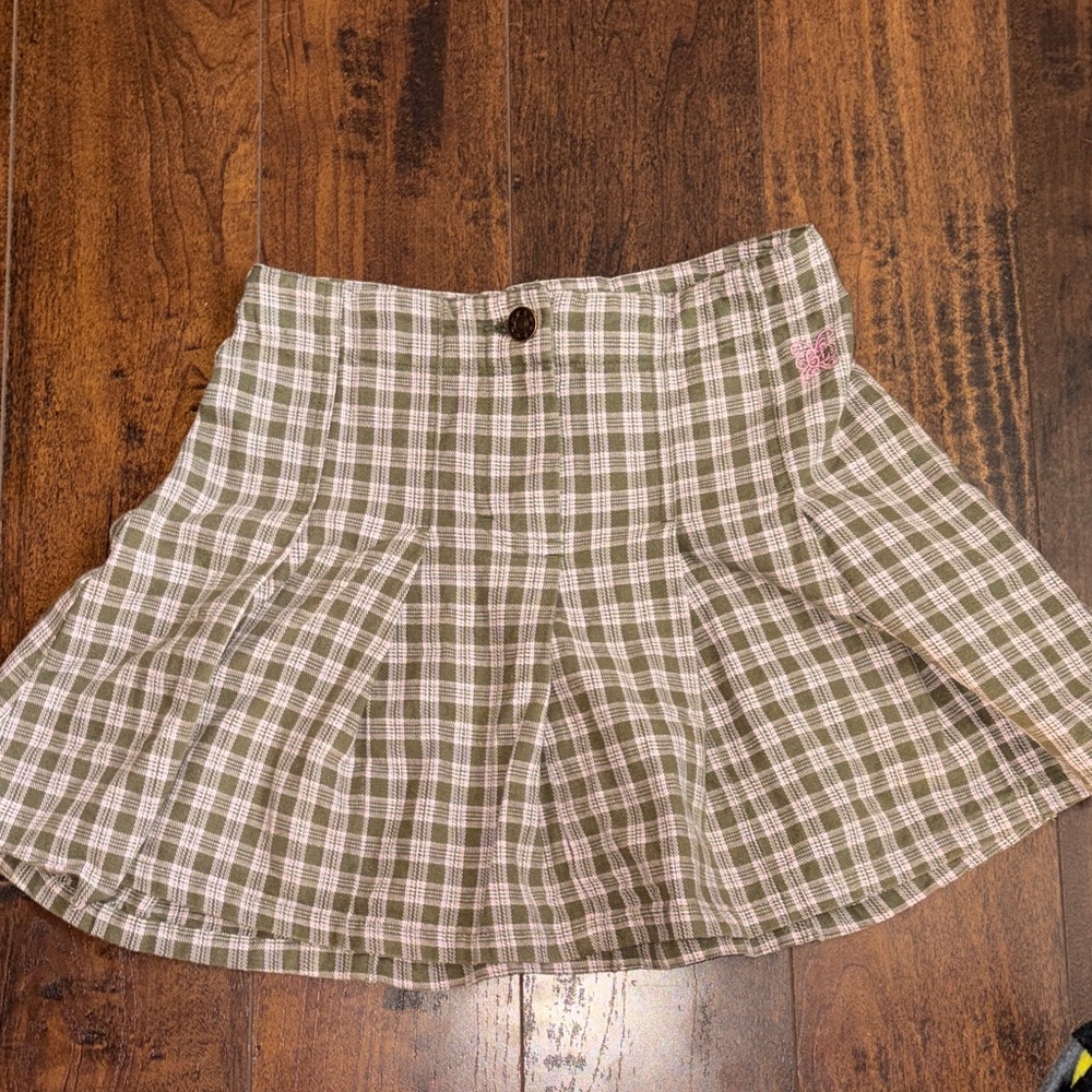 Plaid Pleated Skirt